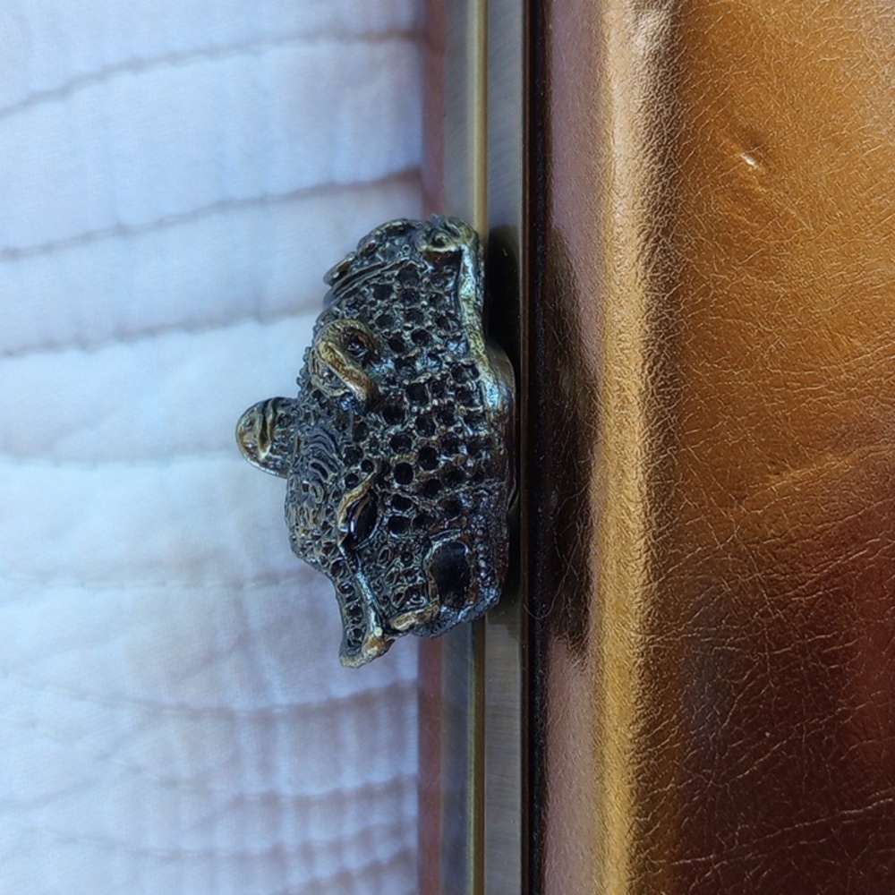 Kate Landry Hardshell Clutch with Cheetah Closure